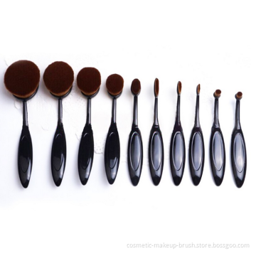 Tooth brush shaped Synthetic soft face makeup brush kit